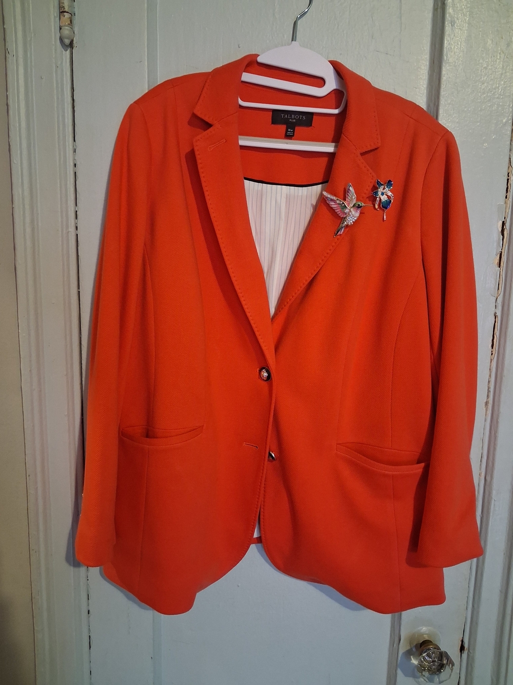Talbots Women's Vibrant Orange Blazer